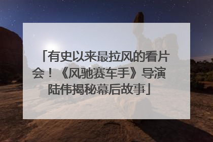有史以来最拉风的看片会！《风驰赛车手》导演陆伟揭秘幕后故事