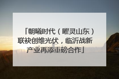 朝曦时代（曜灵山东）联袂创维光伏，临沂战新产业再添重磅合作