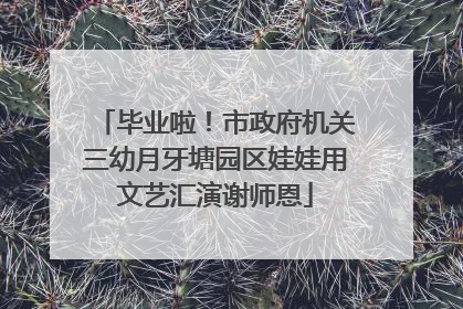 毕业啦！市政府机关三幼月牙塘园区娃娃用文艺汇演谢师恩