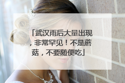 武汉雨后大量出现，非常罕见！不是蘑菇，不要随便吃