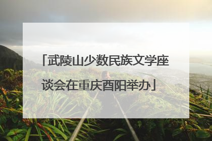 武陵山少数民族文学座谈会在重庆酉阳举办
