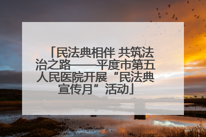 民法典相伴 共筑法治之路——平度市第五人民医院开展“民法典宣传月”活动