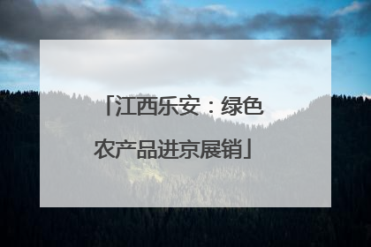 江西乐安：绿色农产品进京展销
