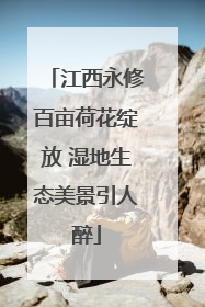 江西永修百亩荷花绽放 湿地生态美景引人醉