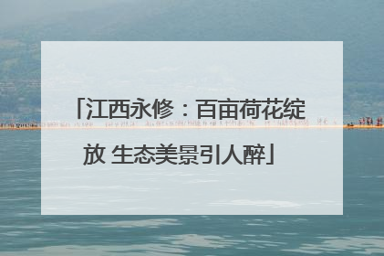 江西永修：百亩荷花绽放 生态美景引人醉
