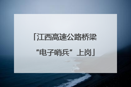 江西高速公路桥梁“电子哨兵”上岗