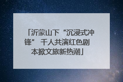 沂蒙山下“沉浸式冲锋” 千人共演红色剧本掀文旅新热潮