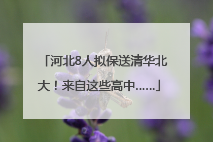 河北8人拟保送清华北大！来自这些高中……