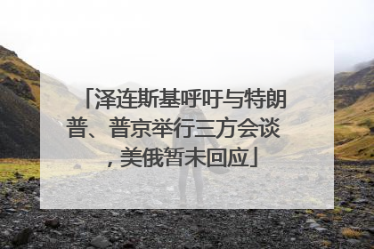 泽连斯基呼吁与特朗普、普京举行三方会谈，美俄暂未回应