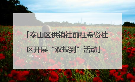 泰山区供销社前往希贤社区开展“双报到”活动