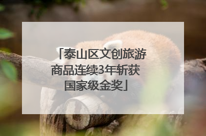 泰山区文创旅游商品连续3年斩获国家级金奖
