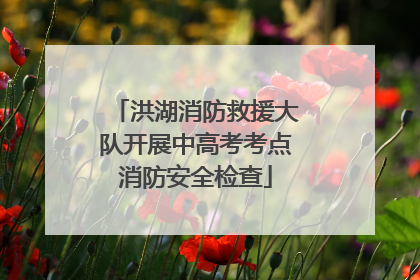 洪湖消防救援大队开展中高考考点消防安全检查