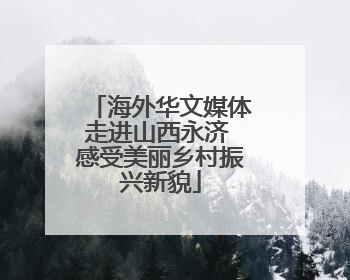 海外华文媒体走进山西永济 感受美丽乡村振兴新貌