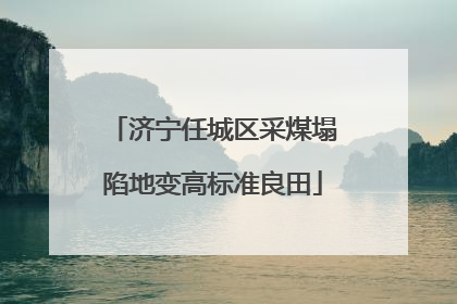 济宁任城区采煤塌陷地变高标准良田