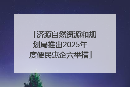 济源自然资源和规划局推出2025年度便民惠企六举措