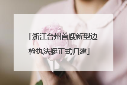 浙江台州首艘新型边检执法艇正式归建