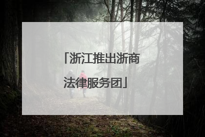 浙江推出浙商法律服务团