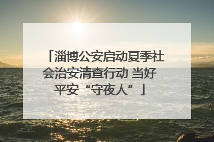 淄博公安启动夏季社会治安清查行动 当好平安“守夜人”