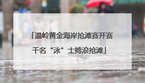 温岭黄金海岸抢滩赛开赛 千名“泳”士搏浪抢滩