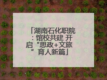 湖南石化职院：馆校共建 开启“思政+文旅”育人新篇