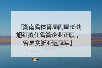 湖南省体育局副局长龚旭红拟任省管企业正职，曾是赛艇亚运冠军