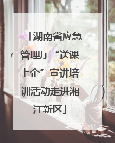 湖南省应急管理厅“送课上企”宣讲培训活动走进湘江新区