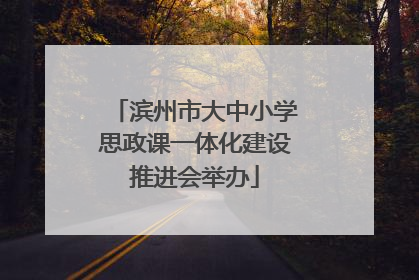滨州市大中小学思政课一体化建设推进会举办