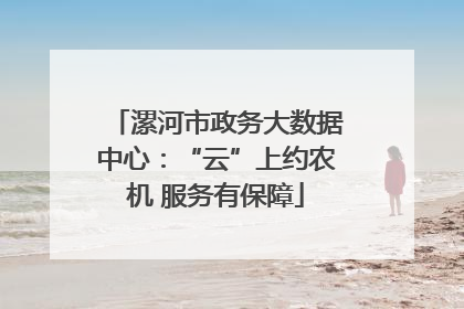 漯河市政务大数据中心：“云”上约农机 服务有保障