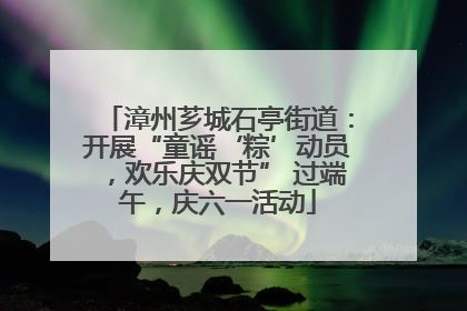 漳州芗城石亭街道：开展“童谣‘粽’动员，欢乐庆双节” 过端午，庆六一活动