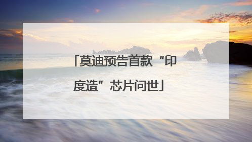 莫迪预告首款“印度造”芯片问世