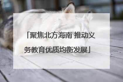 聚焦北方海南 推动义务教育优质均衡发展