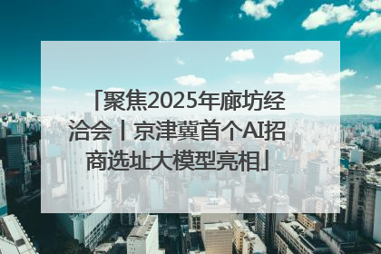 聚焦2025年廊坊经洽会丨京津冀首个AI招商选址大模型亮相
