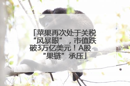 苹果再次处于关税“风暴眼”，市值跌破3万亿美元！A股“果链”承压