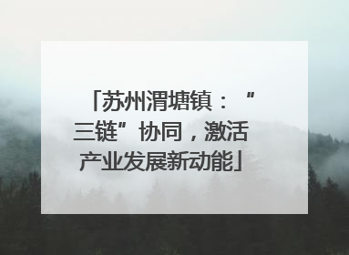 苏州渭塘镇：“三链”协同，激活产业发展新动能