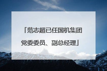范志超已任国机集团党委委员、副总经理