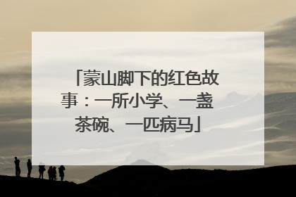 蒙山脚下的红色故事：一所小学、一盏茶碗、一匹病马