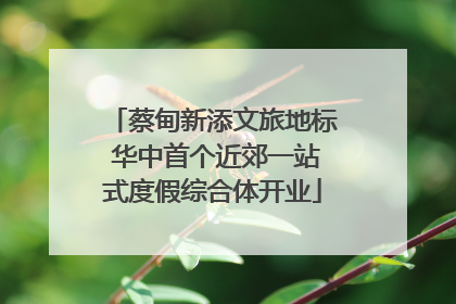 蔡甸新添文旅地标 华中首个近郊一站式度假综合体开业