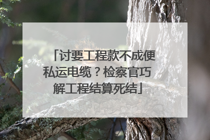 讨要工程款不成便私运电缆？检察官巧解工程结算死结