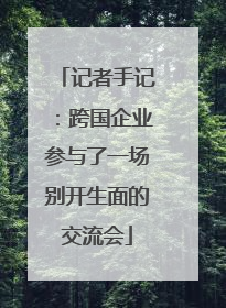记者手记：跨国企业参与了一场别开生面的交流会
