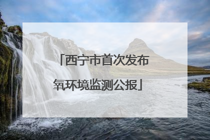 西宁市首次发布氧环境监测公报