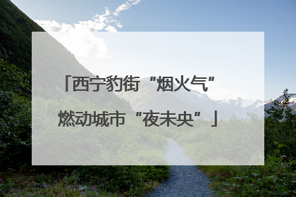西宁豹街“烟火气” 燃动城市“夜未央”