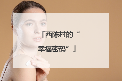 西陈村的“幸福密码”
