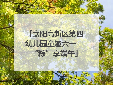 襄阳高新区第四幼儿园童趣六一 “粽”享端午
