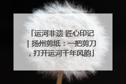 运河非遗 匠心印记｜扬州剪纸：一把剪刀，打开运河千年风韵