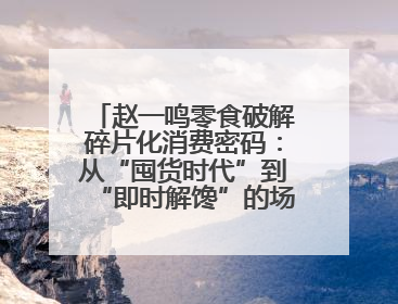 赵一鸣零食破解碎片化消费密码：从“囤货时代”到“即时解馋”的场景革新