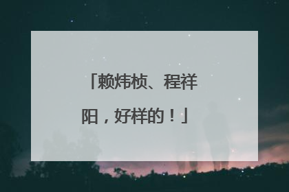 赖炜桢、程祥阳，好样的！