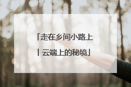 走在乡间小路上丨云端上的秘境