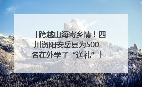 跨越山海寄乡情！四川资阳安岳县为500名在外学子“送礼”