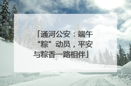 通河公安：端午“粽”动员，平安与粽香一路相伴