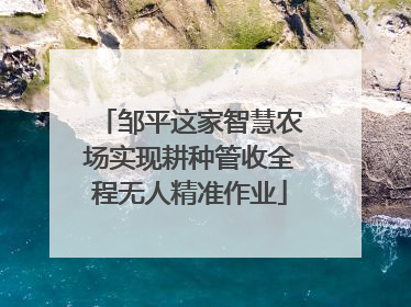 邹平这家智慧农场实现耕种管收全程无人精准作业